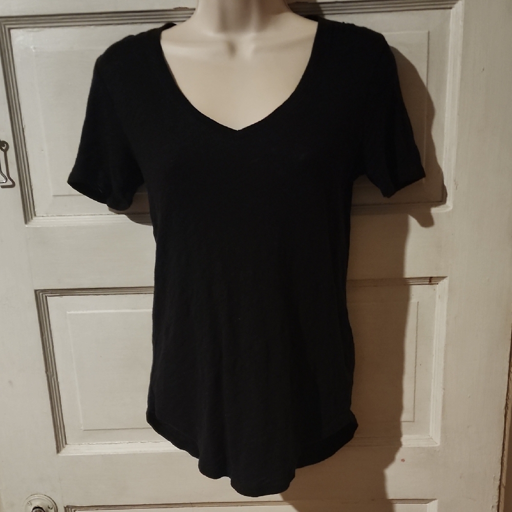 ATM XS Black Short Sleeve V-Neck T-Shirt